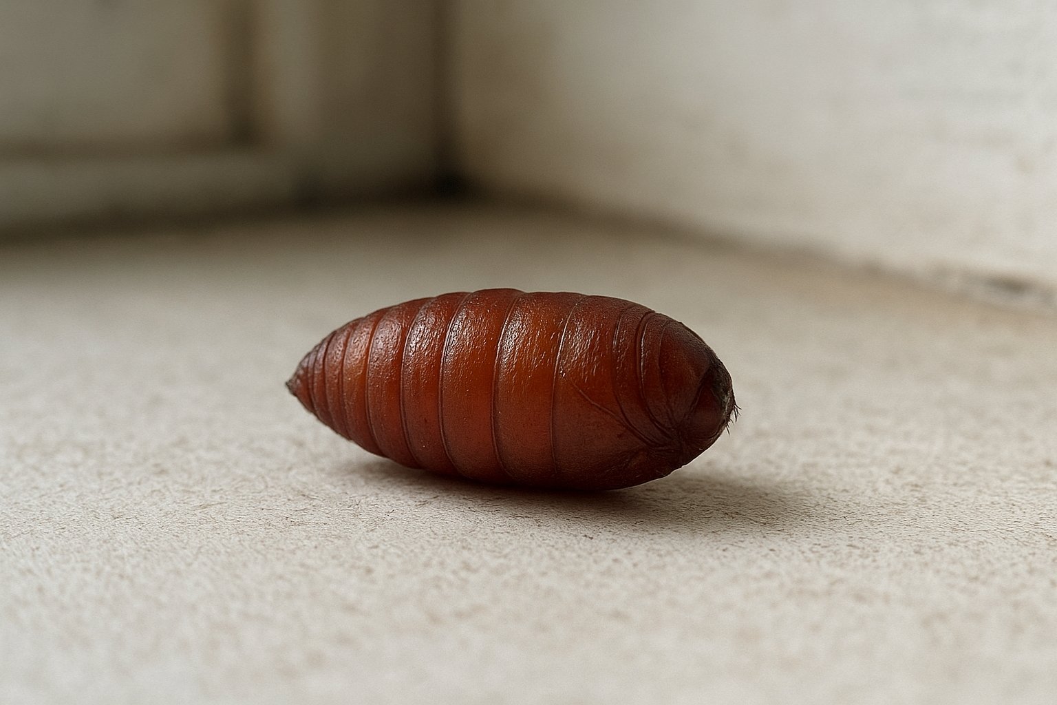 Pupe de mouche dans la maison
