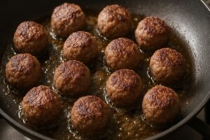 Temps de cuisson boulettes de viande à la poêle