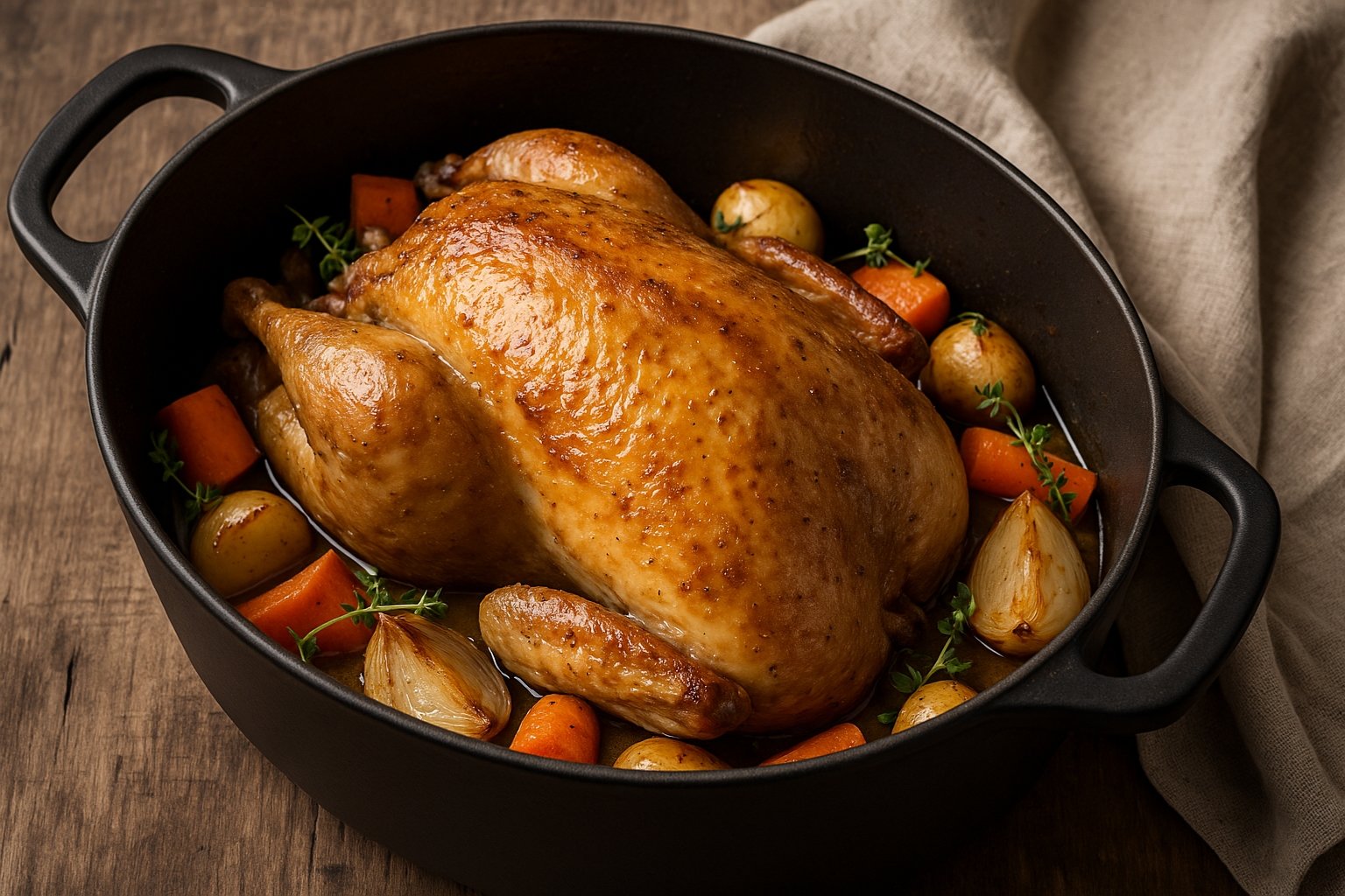 Temps de cuisson pintade 1 kg 500 en cocotte