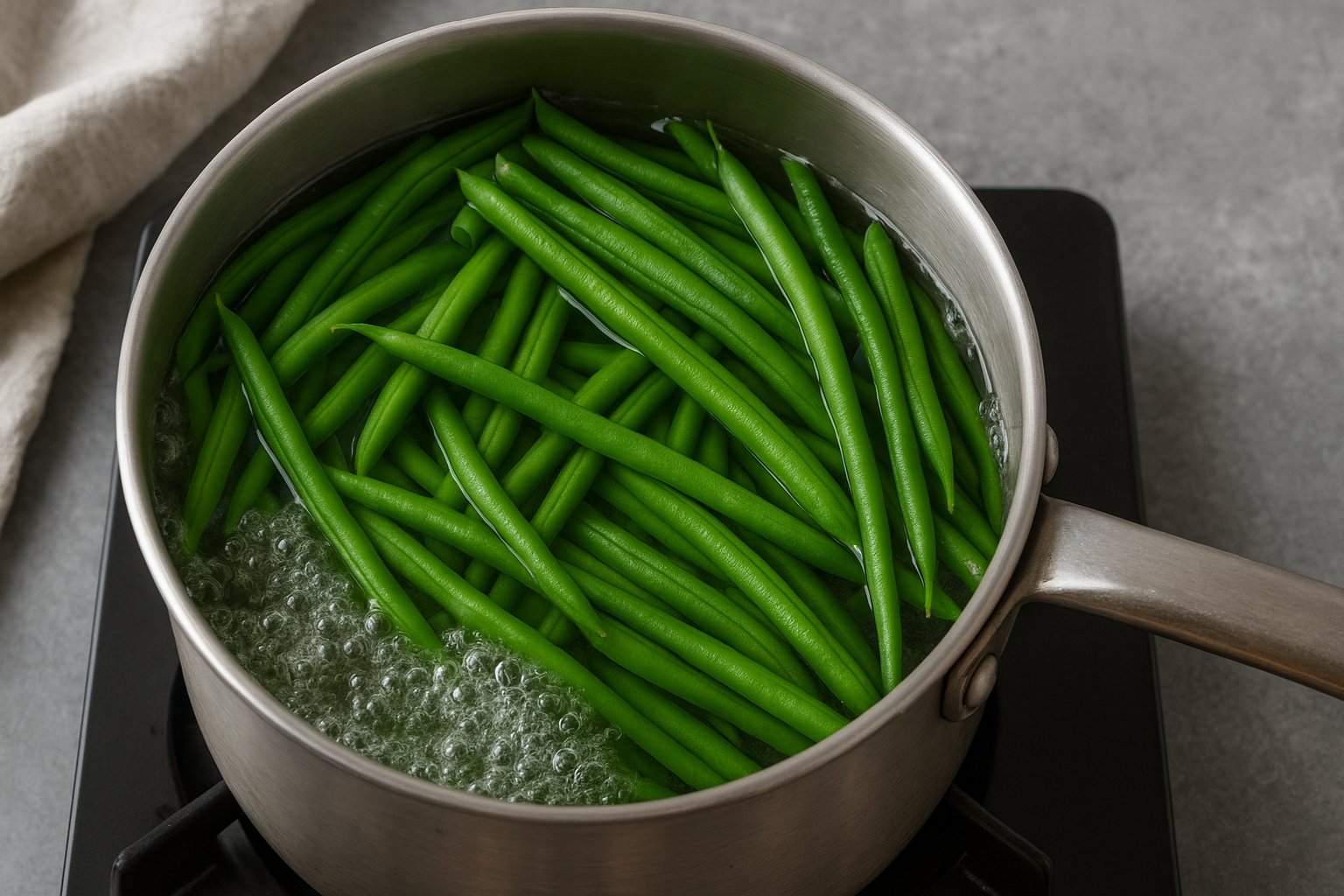 Temps de cuisson pour les haricots verts