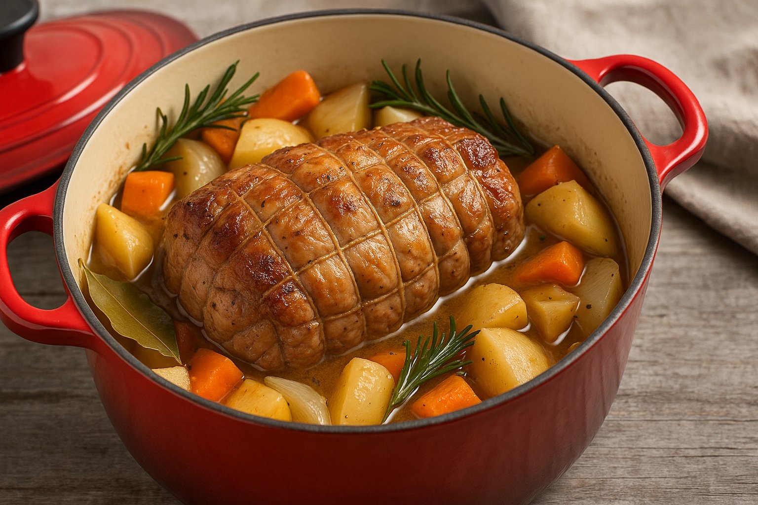 Temps de cuisson rôti de veau en cocotte en fonte