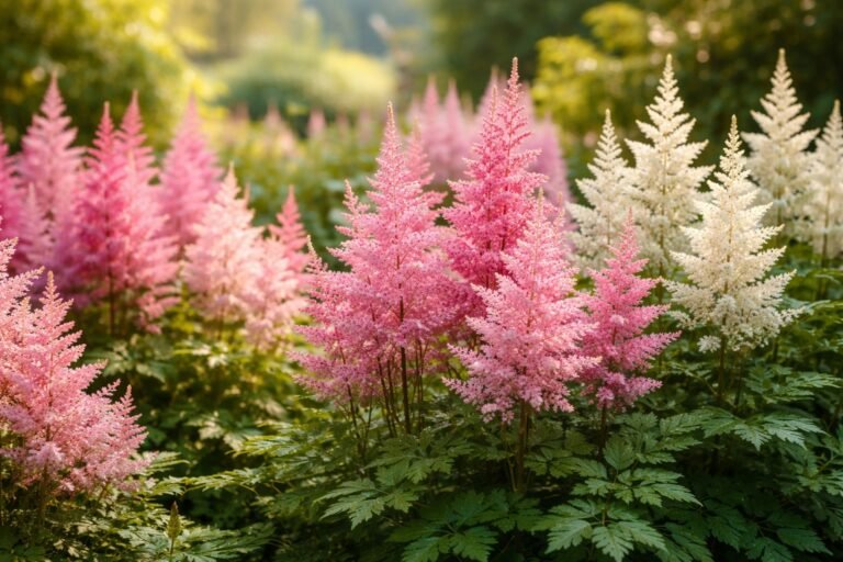 Astilbe rose blanche