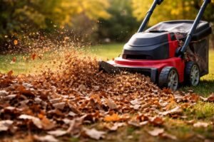 Broyage des feuilles mortes