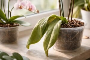 Pourquoi les feuilles de mon orchidée sont molles et ridées