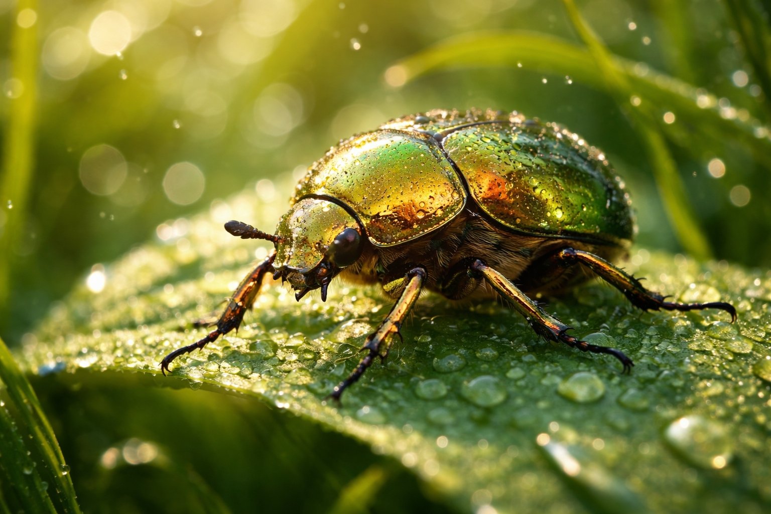 Scarabé doré insecte Cetonia aurata