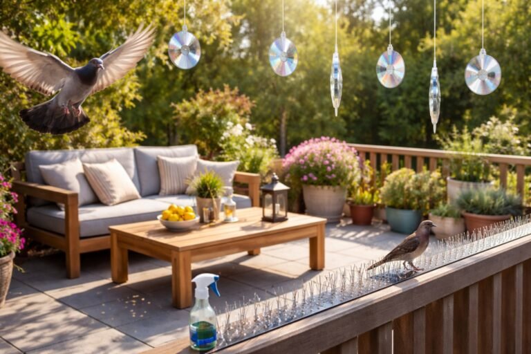 Comment empêcher les oiseaux de faire caca sur la terrasse