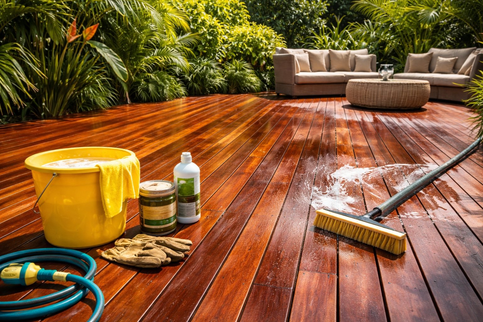 Comment entretenir une terrasse en bois exotique