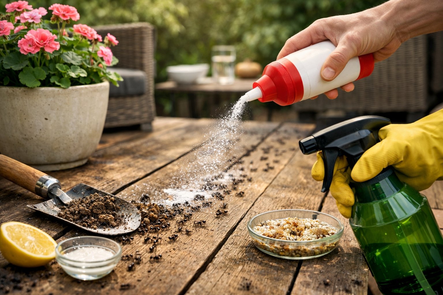 Comment se débarrasser des fourmis sur une terrasse