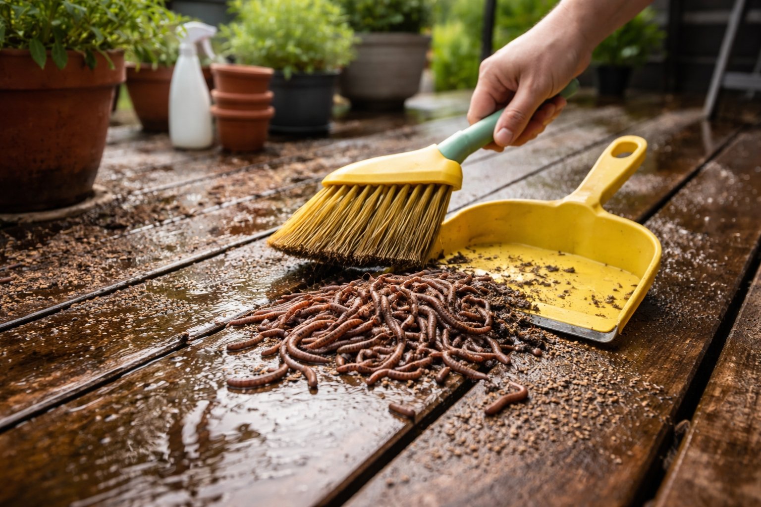 Comment se débarrasser des vers de terre sur une terrasse