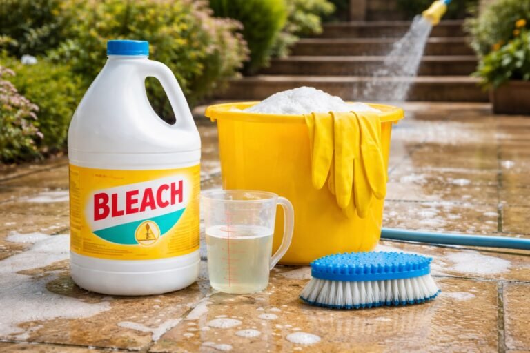 Quel pourcentage d'eau de javel pour nettoyer une terrasse