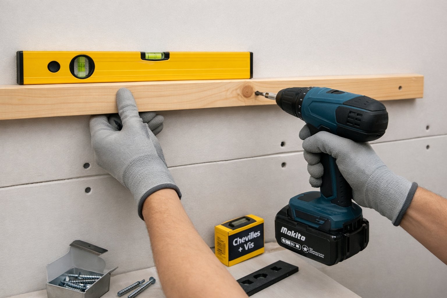 Quelle cheville pour fixer tasseau sur placo