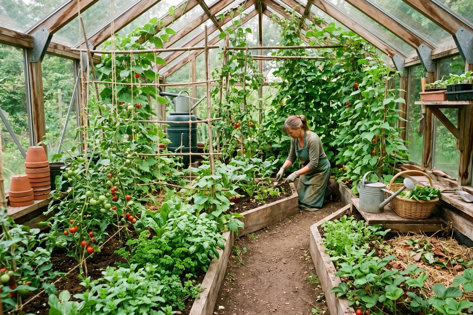 Comment aménager l'intérieur d'une serre permaculture