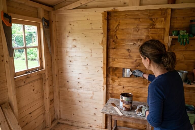 Faut-il lasurer l'intérieur d'un abri de jardin