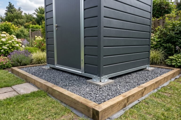 Sur quoi poser un abri de jardin en métal