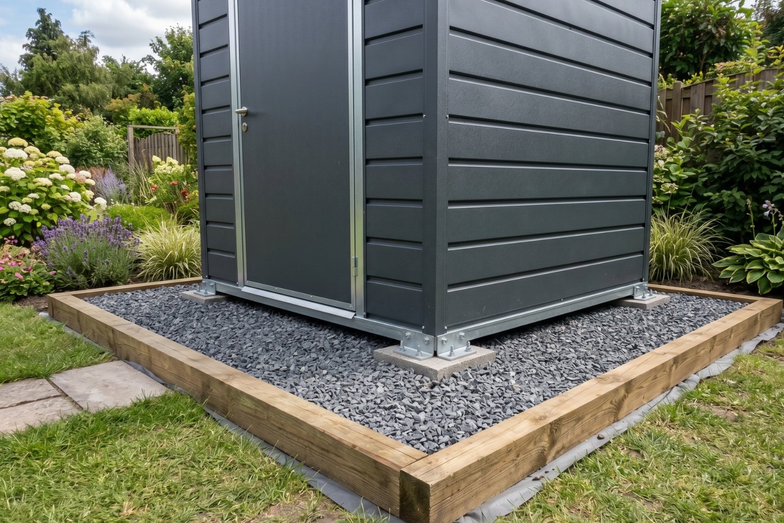 Sur quoi poser un abri de jardin en métal