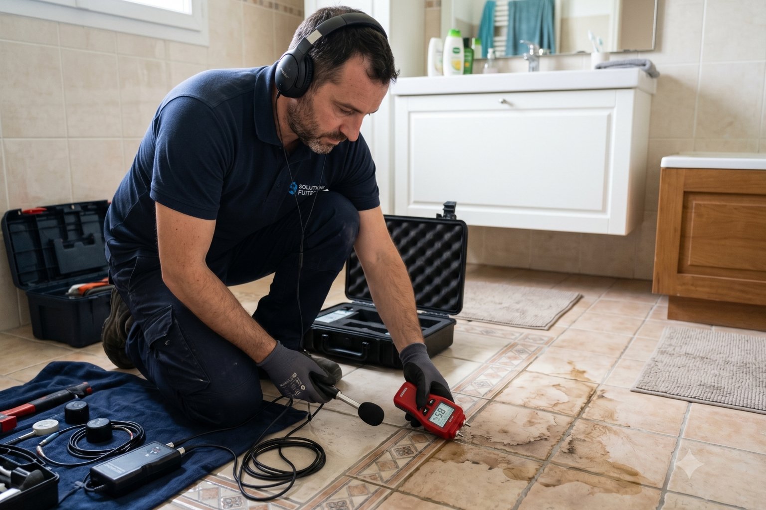 Comment détecter une fuite d'eau sous un carrelage