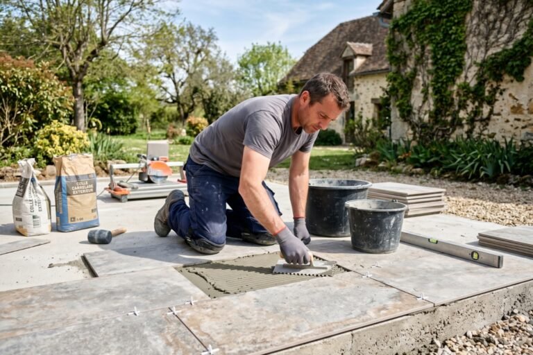 Quelle température pour poser du carrelage extérieur
